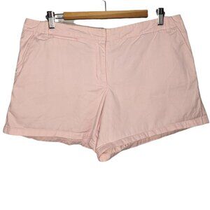 J Crew Low Rise Fit Light Pink Chino Shorts Size 14 100% Cotton